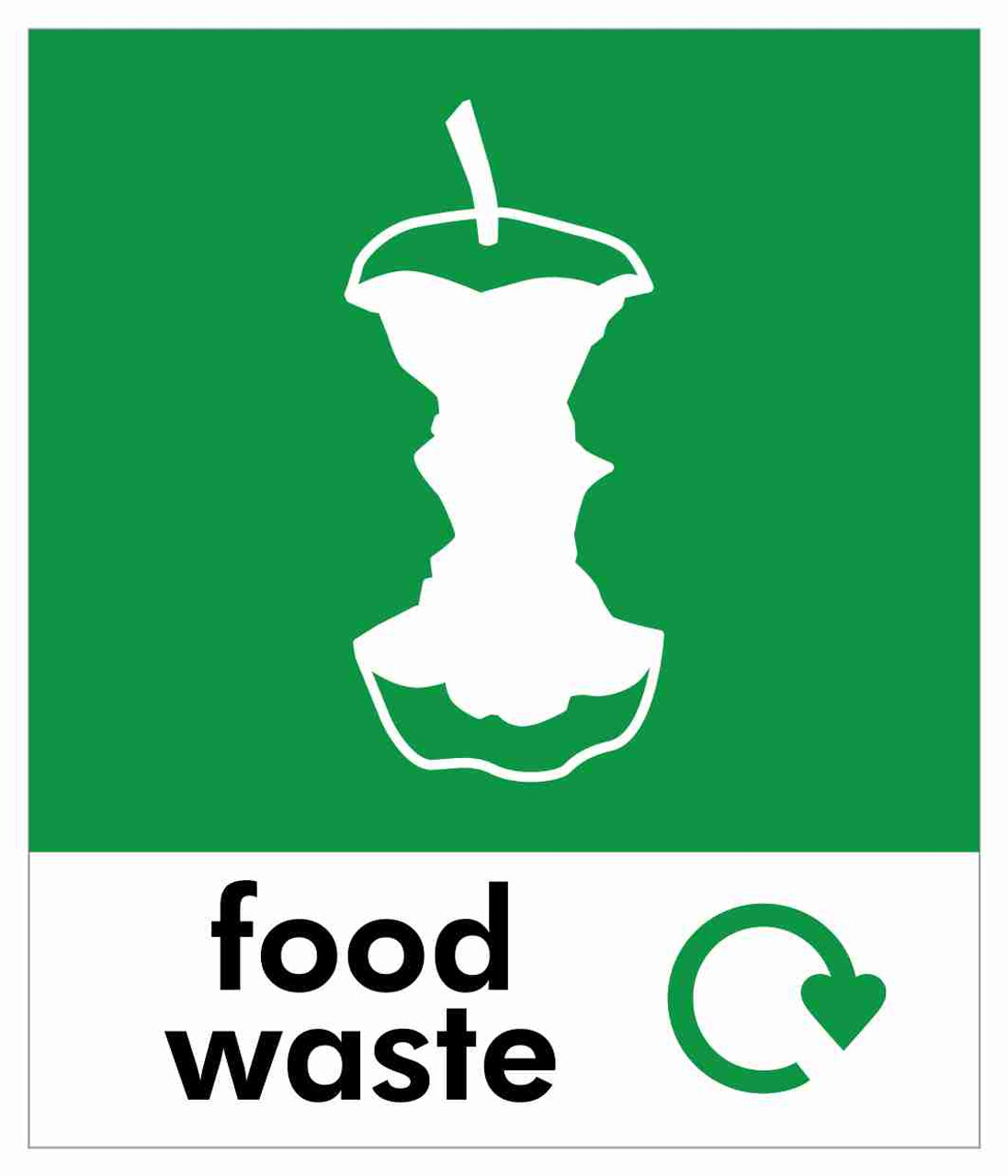 Small Recycling Bin Sticker - Food Waste - PC85FW