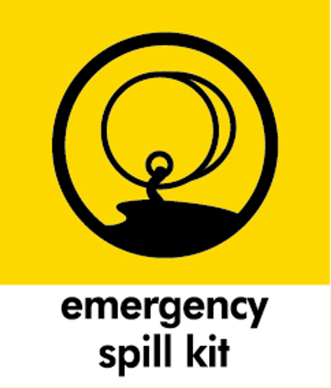 Small Waste Bin Sticker - Emergency Spill Kit - PC85ESK
