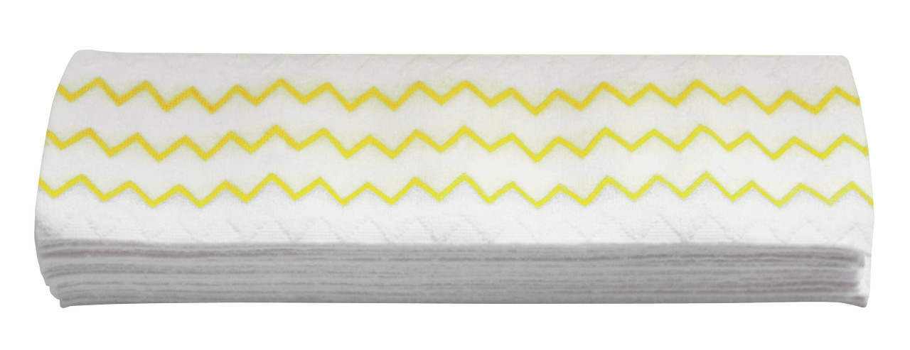 2136051 - Rubbermaid HYGEN™ Disposable Microfibre Mop Pad - Yellow - Suitable for use with PULSE™ Microfibre Mopping Systems