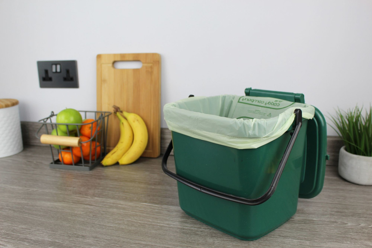 CC7 - Caddy Company Compostable Kitchen Caddy Bags - 7 Ltr - Reduces the frequency with which caddies need cleaning
