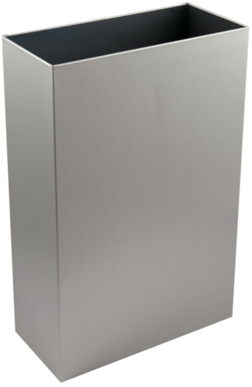Metal Open-Top Waste Bin - 30 Ltr - Brushed Stainless Steel - WR-PL71MBS