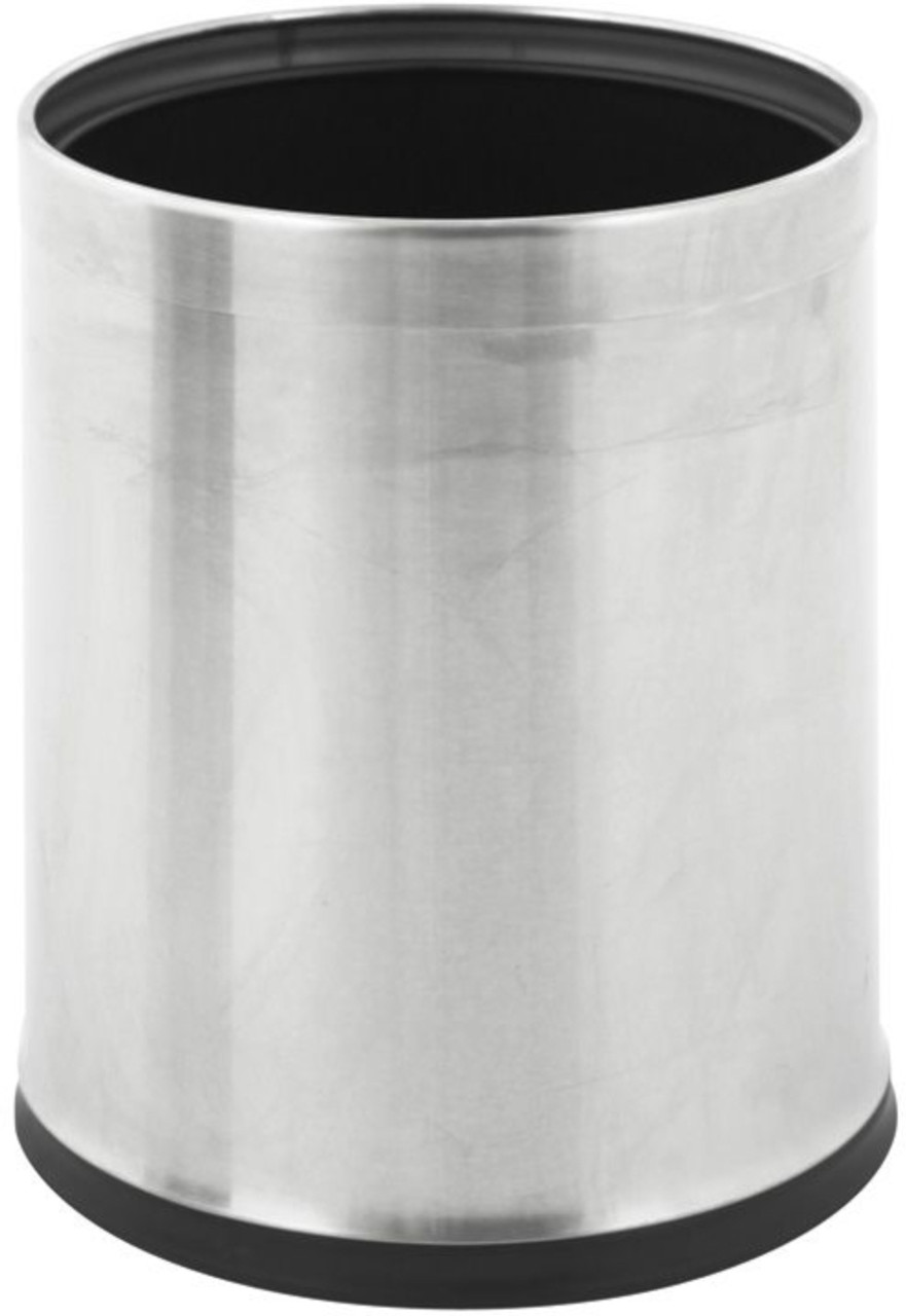 WPB10HIDE/S-STL - Round Open Top Hide-A-Bag Waste Bin - 10 Ltr - Brushed Stainless Steel