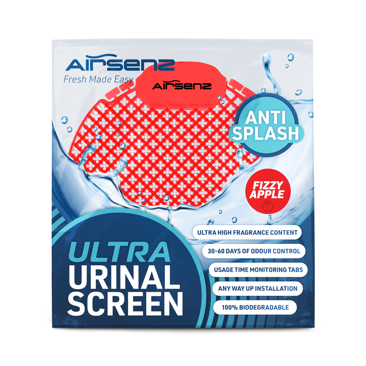 Image of Airsenz Ultra Urinal Screen Branded Packaging
