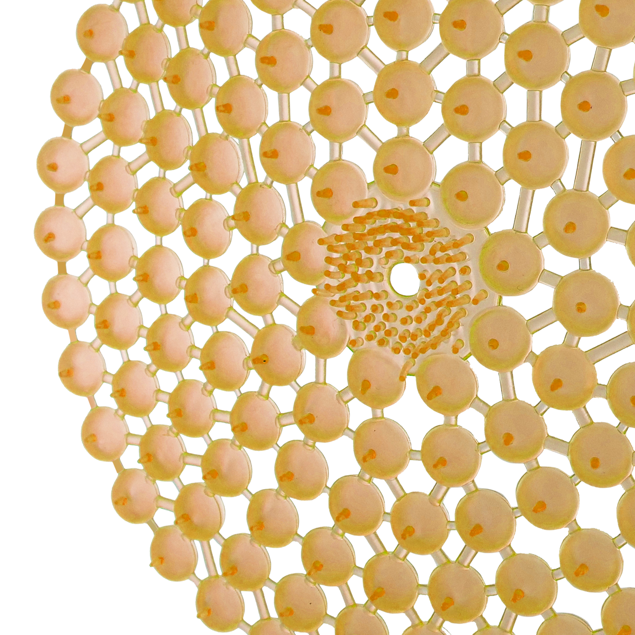 Close-Up of Pearl Shaped Surface of Airsenz Urinal Screen