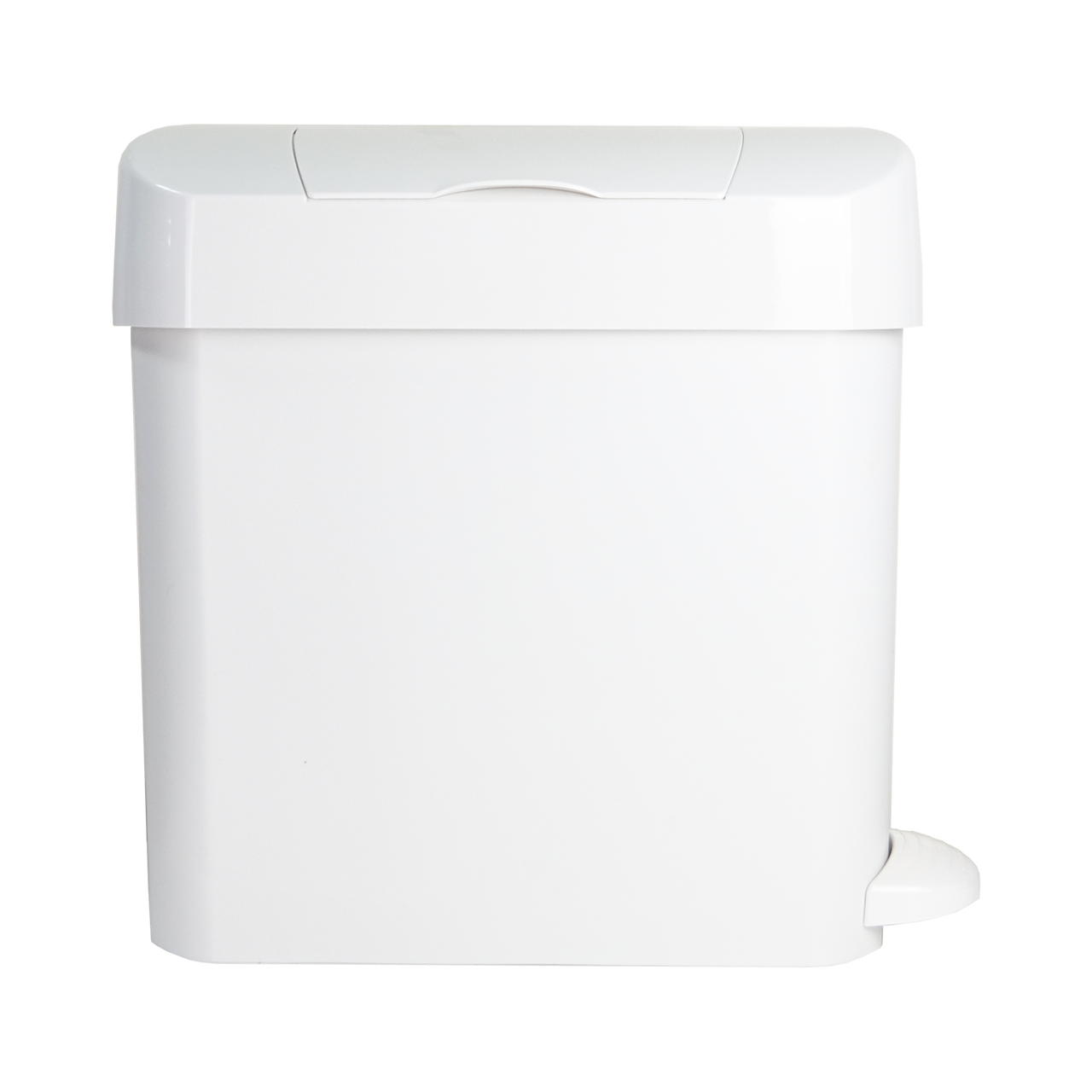 Pedal-Operated Side-Opening Sanitary Bin - 15 Ltr - White - WR-ASB-15L-MAN-W