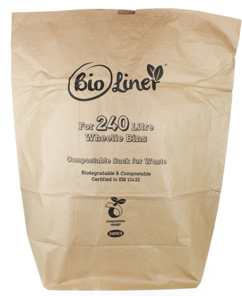 BioLiner Eco Sack Compostable Paper Sacks for Wheelie Bins - 240 Ltr - BLP240 BioLiner Eco Sack Compostable Paper Sacks for Wheelie Bins - 240 Ltr - BLP240