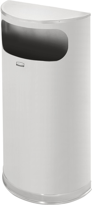 FGSO8SSSPL - Rubbermaid Half-Round Flat Top Bin - 34 Ltr - Stainless Steel FGSO8SSSPL - Rubbermaid Half-Round Flat Top Bin - 34 Ltr - Stainless Steel