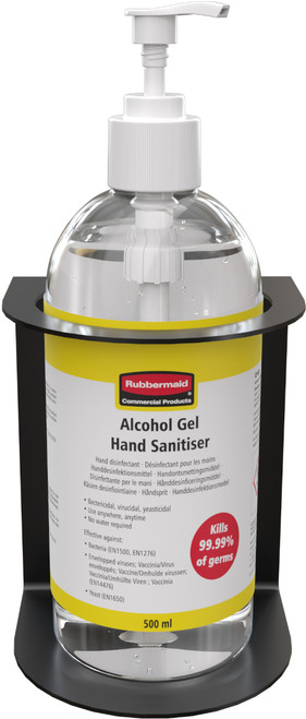 Rubbermaid Pump Top Hand Sanitiser Wall Holder - Black - 2151419