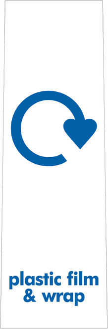 Slim Recycling Bin Sticker - Plastic & Film Wrap - PC115PF Slim Recycling Bin Sticker - Plastic & Film Wrap - PC115PF