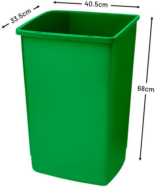 510897 - Addis King Size Bin Base - 60 Ltr - Green - Dimensions