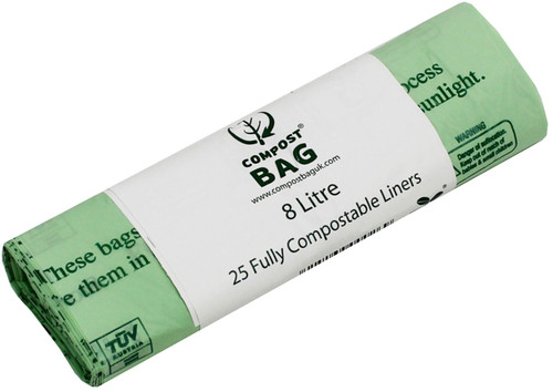 Compost Bag Compostable Kitchen Caddy Bags - 8 Ltr - CBCB8 Compost Bag Compostable Kitchen Caddy Bags - 8 Ltr - CBCB8