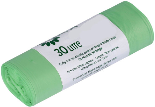 Compostable Kerbside Caddy Bags - 30 Ltr - AG30 Compostable Kerbside Caddy Bags - 30 Ltr - AG30