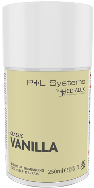 P+L Aerosol Refills - 250ml - Vanilla - Case of 12 - W205