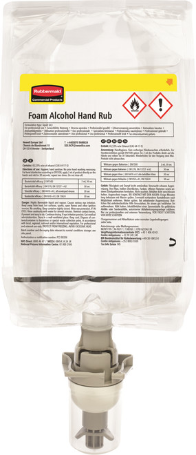 2162581 - Rubbermaid AutoFoam Alcohol Plus Hand Sanitiser - 500ml 2162581 - Rubbermaid AutoFoam Alcohol Plus Hand Sanitiser - 500ml
