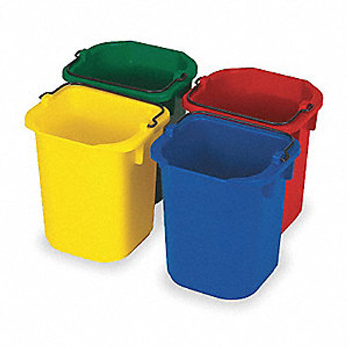 Rubbermaid Colour-Coded Buckets 5 L, Set Of 4 Colours - FG9T83010000 Rubbermaid Colour-Coded Buckets 5 L, Set Of 4 Colours - FG9T83010000