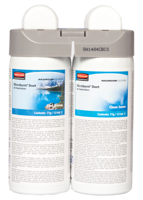 Rubbermaid Microburst Duet Refill - Cool Breeze & Clean Sense - 1910759 Rubbermaid Microburst Duet Refill - Cool Breeze & Clean Sense - 1910759