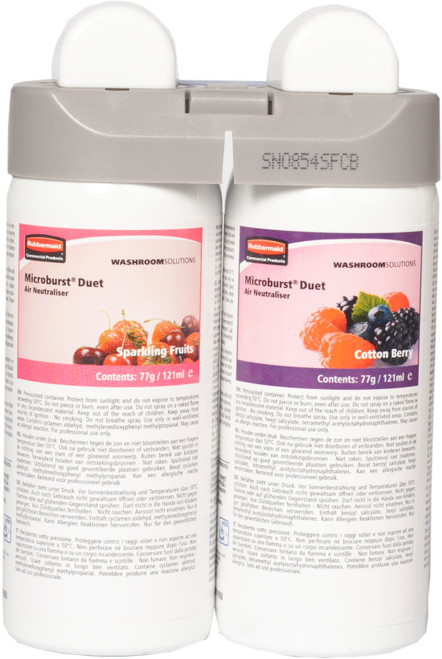 1910757 - Rubbermaid Microburst Duet Refill - Sparkling Fruits/Cotton Berry 1910757 - Rubbermaid Microburst Duet Refill - Sparkling Fruits/Cotton Berry