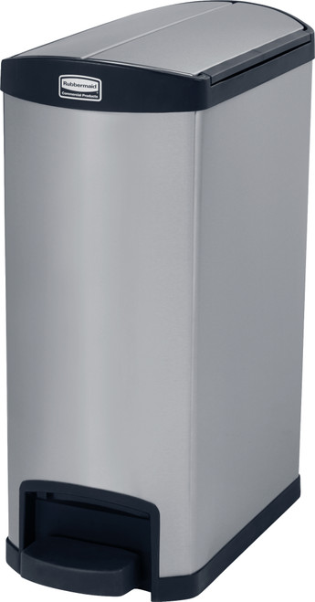 1901993 - Rubbermaid Slim Jim End Step Pedal Bin - 50 Ltr - Stainless Steel 1901993 - Rubbermaid Slim Jim End Step Pedal Bin - 50 Ltr - Stainless Steel