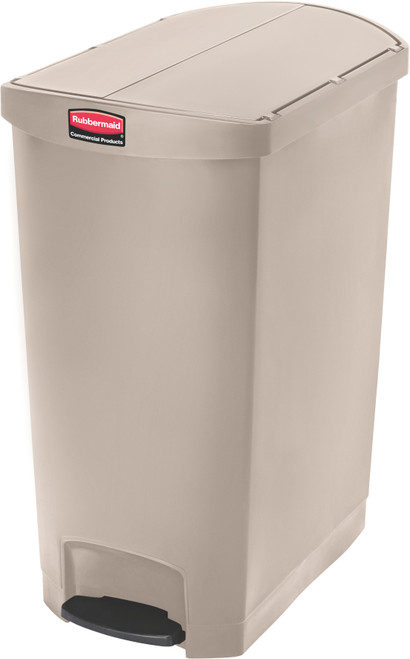 1883553 - Rubbermaid Slim Jim End Step Pedal Bin - 90 Ltr - Beige 1883553 - Rubbermaid Slim Jim End Step Pedal Bin - 90 Ltr - Beige