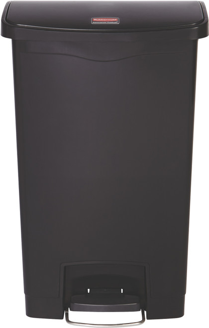 1883611 - Rubbermaid Slim Jim Front Step Pedal Bin - 50 Ltr - Black