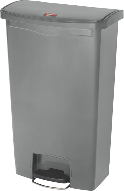 Rubbermaid Slim Jim Front Step Pedal Bin - 68 Ltr - Grey - 1883604 Rubbermaid Slim Jim Front Step Pedal Bin - 68 Ltr - Grey - 1883604