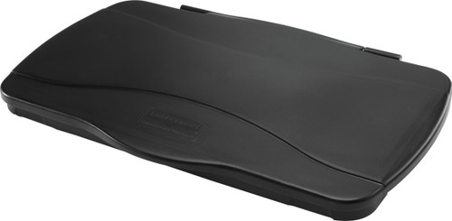 Rubbermaid Slim Jim Hinge Lid - Black - FG267400BLA Rubbermaid Slim Jim Hinge Lid - Black - FG267400BLA