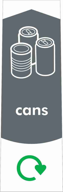 Slim Recycling Bin Sticker - Cans - PC115MC