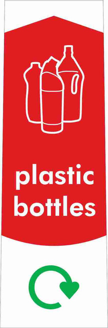 Slim Recycling Bin Sticker - Plastic Bottles - PC115PB