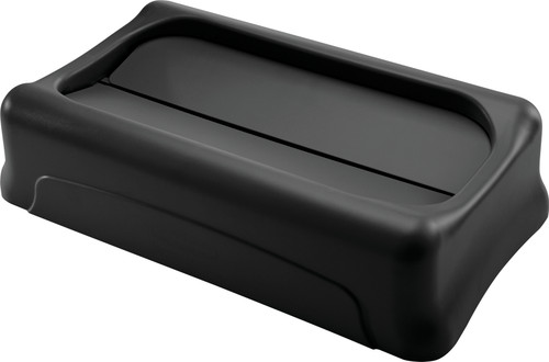 Rubbermaid Slim Jim Swing Lid - Black - FG267360BLA Rubbermaid Slim Jim Swing Lid - Black - FG267360BLA