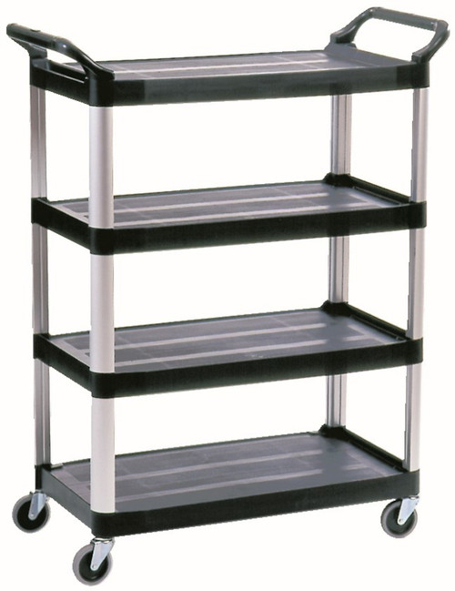 Rubbermaid X-Tra Cart FG409600BLA with 4 Shelves - Black Rubbermaid X-Tra Cart FG409600BLA with 4 Shelves - Black
