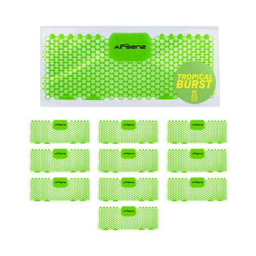 Ten Tropical Burst Airsenz Rectangular Trough Urinal Screens