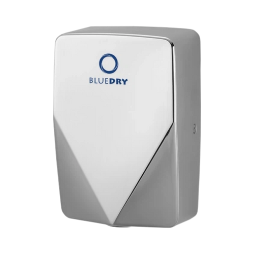 Bluedry V-Edge Slimline Compact Hand Dryer - 1kw - Polished Stainless Steel - HD-BD-VSLIM-PS