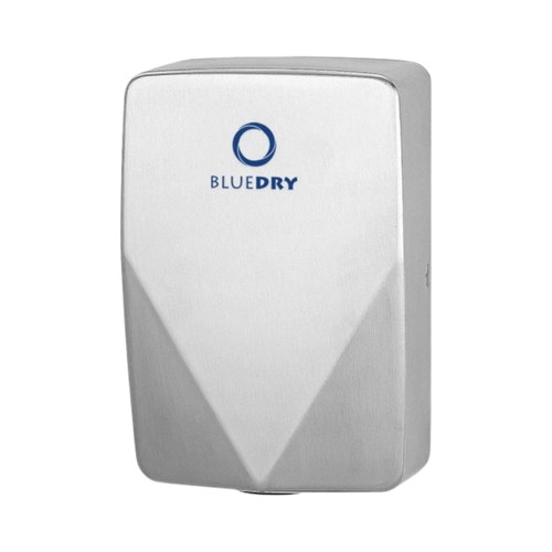 Bluedry V-Edge Slimline Compact Hand Dryer - 1kw - Brushed Stainless Steel - HD-BD-VSLIM-PS