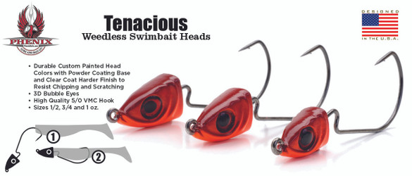 Tenacious Weedless Swimbait Heads
