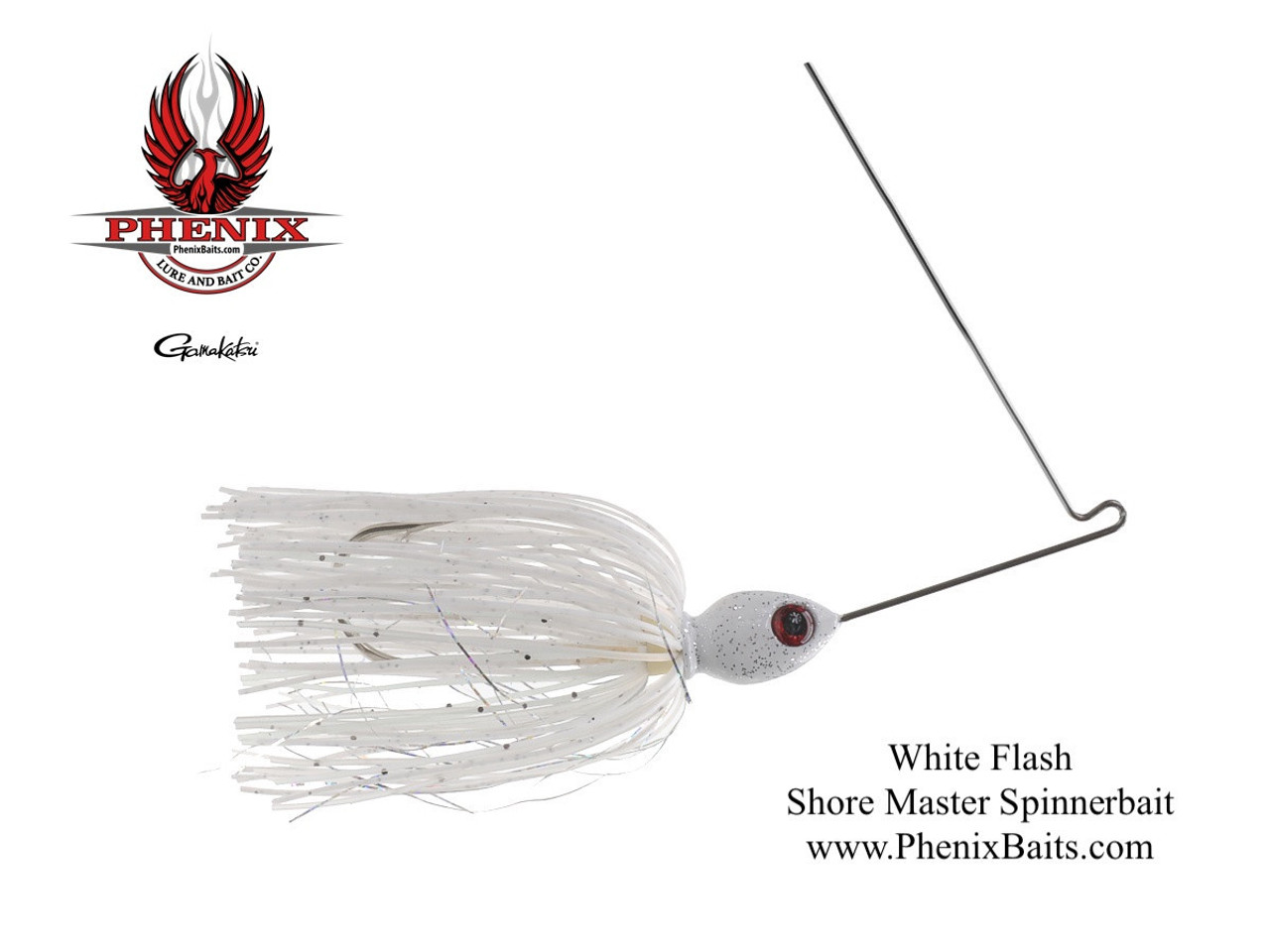 Phenix Shore Master Custom Spinnerbait - White Flash 5/8 oz.