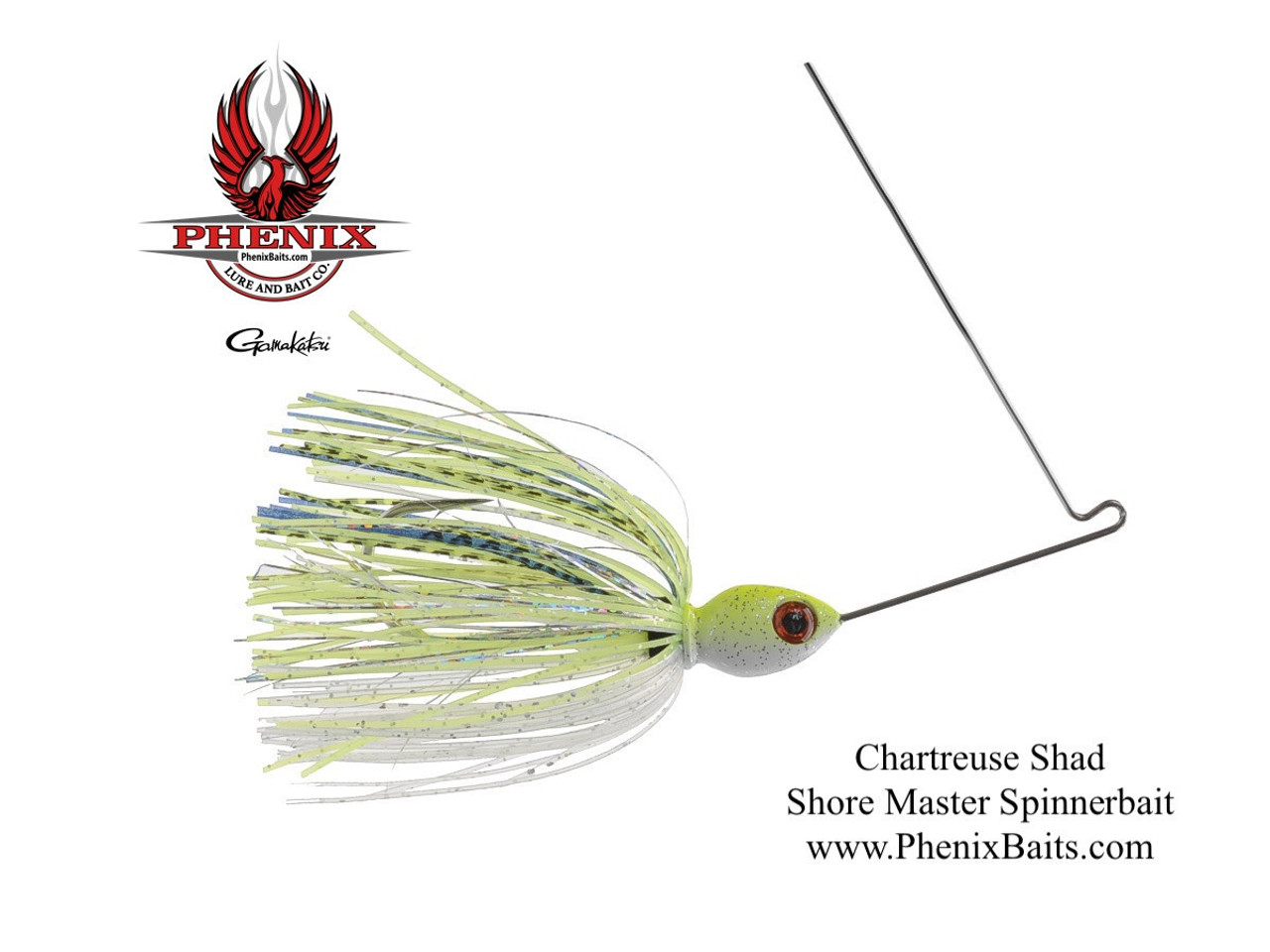 Phenix Shore Master Custom Spinnerbait - Chartreuse Shad 3/4 oz.
