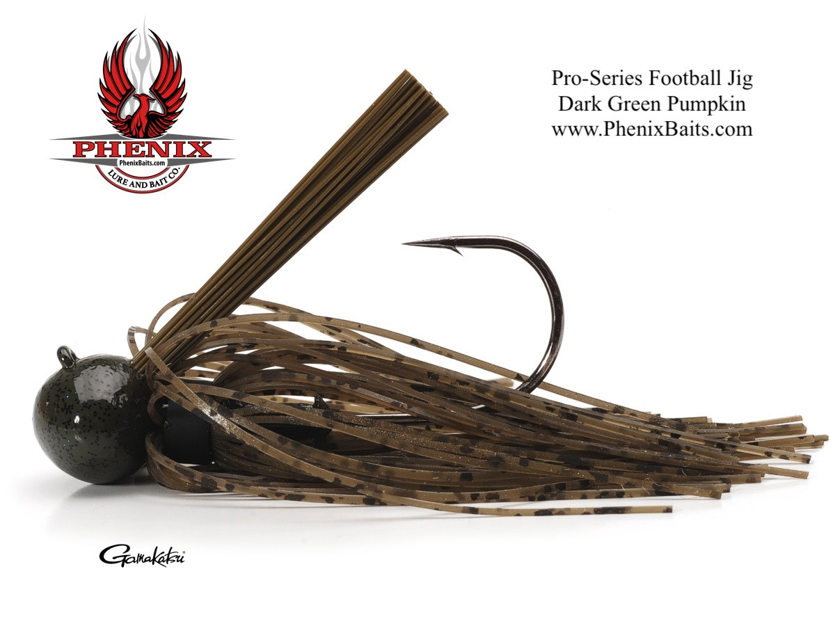 Phenix Pro-Series Football Jig - Dark Green Pumpkin