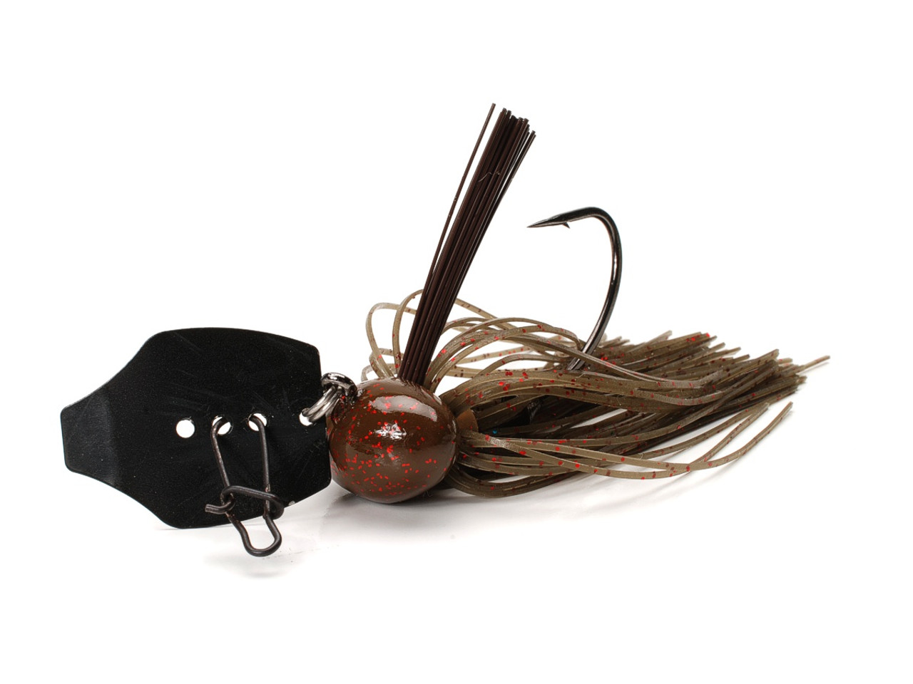 Phenix ProLine Stand-up Football Wobble Jig - Green Pumpkin with Red Flake  - Black Zinc Blade