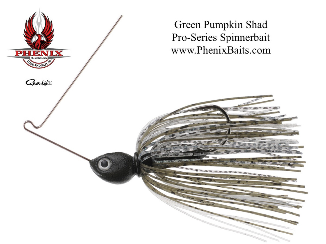 Phenix Pro-Series Spinnerbait - Green Pumpkin Shad with Colorado Gold and  Indiana Gold Blades