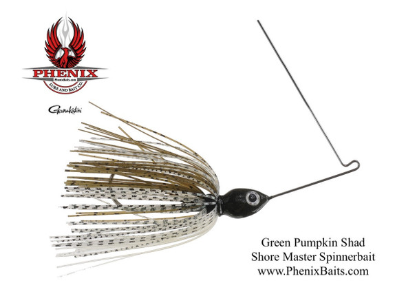 Phenix Shore Master Custom Spinnerbait - Green Pumpkin Shad