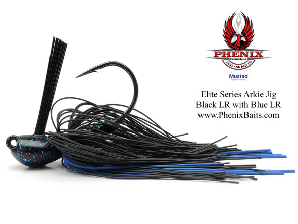 Phenix Elite Series Arkie Jig - Black Living Rubber with Blue Living Rubber