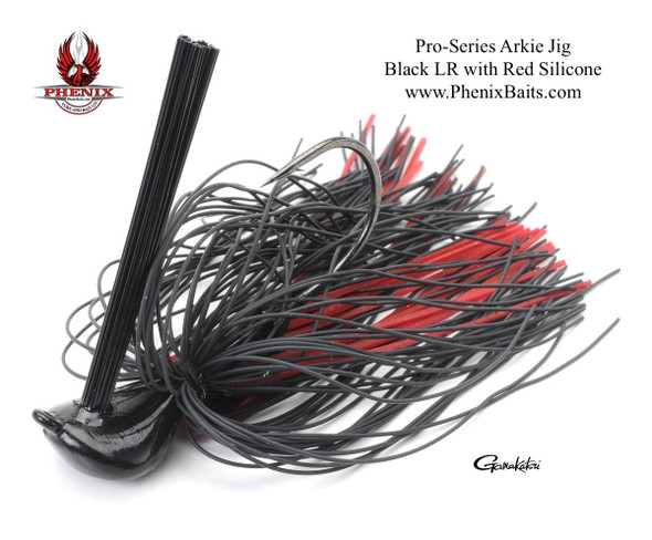 Phenix Pro-Series Arkie Jig - Black Living Rubber with Red Silicone