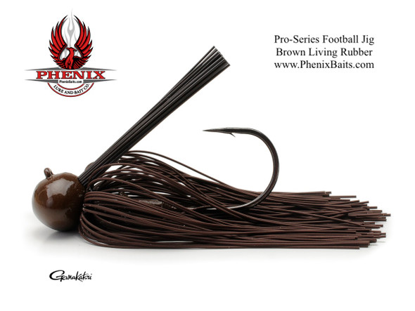 Pro-Series Football Jig - Brown Living Rubber