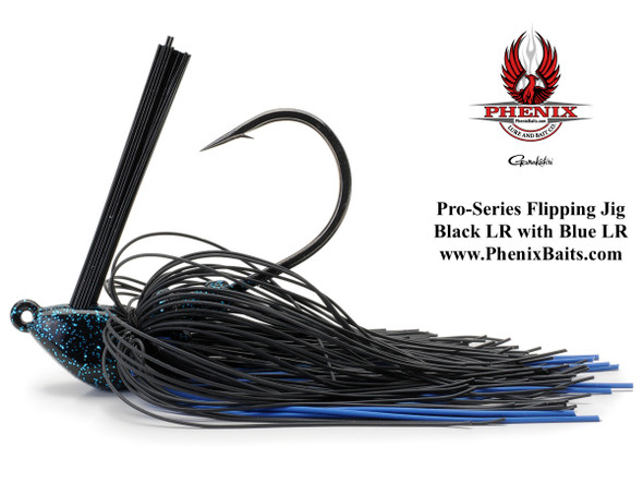 Phenix Pro-Series Flipping Jig - Black Living Rubber with Blue