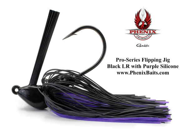 Phenix Pro-Series Flipping Jig - Black Living Rubber with Blue