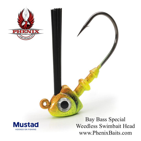 Phenix Vengeance Weedless Swimbait Heads - Bay Bass Special