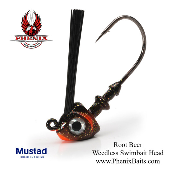 Phenix Vengeance Weedless Swimbait Heads - Root Beer