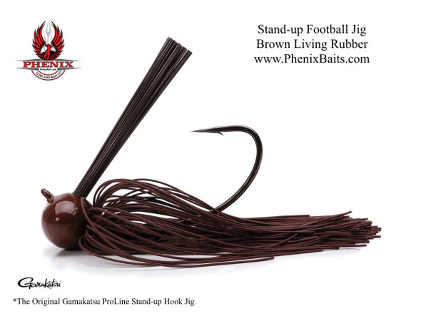 Phenix ProLine Stand-up Football Jig - Brown Living Rubber