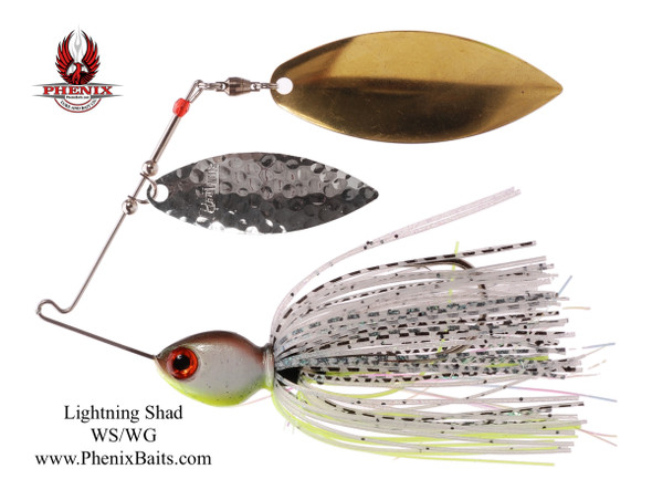 Pro-Series Spinnerbait - Lightning Shad with Willow Silver and Willow Gold Blades