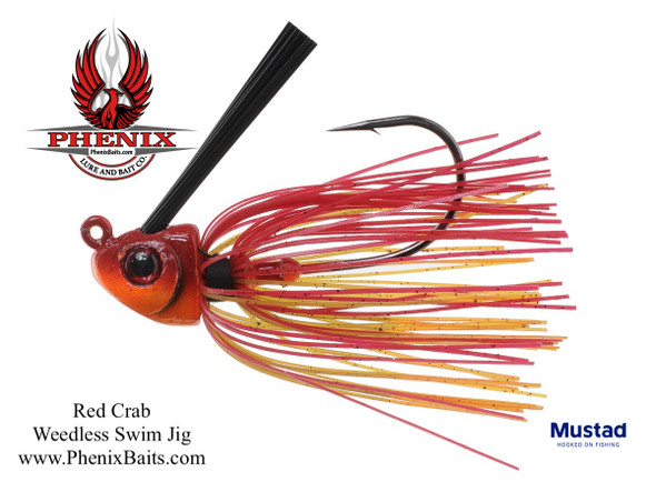 Phenix Vengeance Weedless Swim Jig - Red Crab